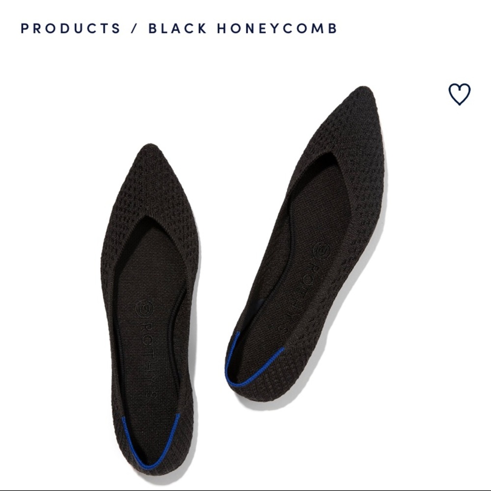 Rothy’s Honeycomb Point in Black W 8